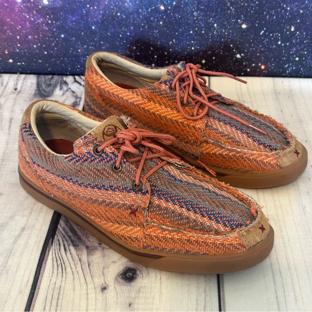 Twisted X Womens 9.5 Hooey Loper Shoe Moc Toe WHYC002 Southwestern Aztec Chevron